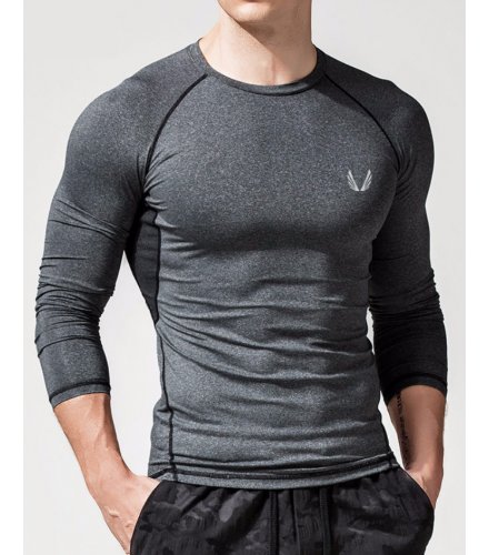 SA214 - Muscle brothers men's quick-drying tights fitness bodybuilding T-shirt